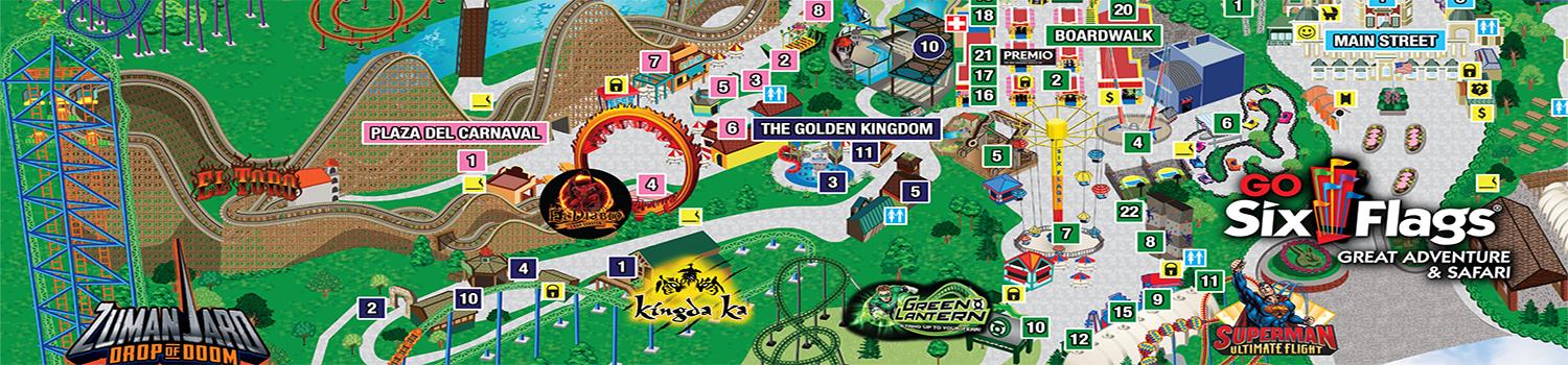 Park Map Six Flags Great Adventure