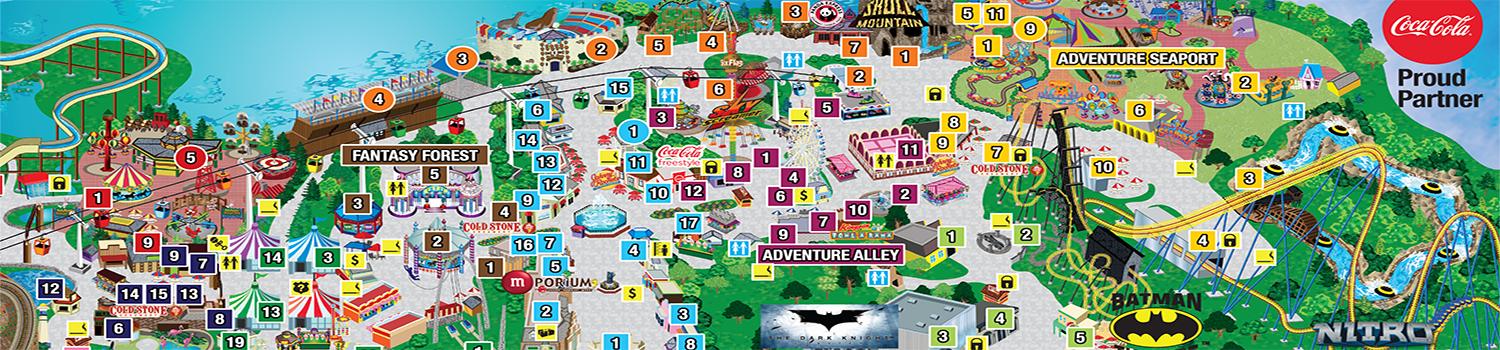 Park Map Six Flags Great Adventure