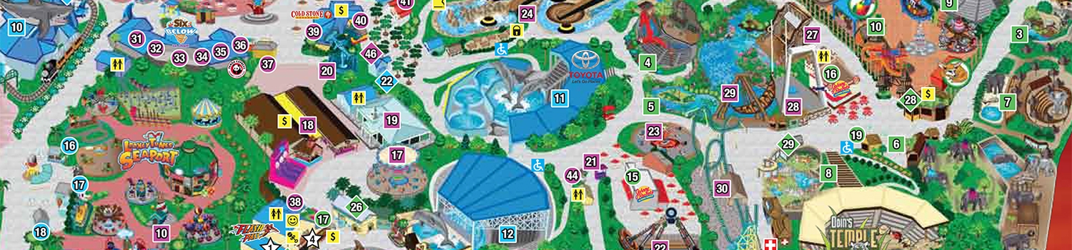 Park Map | Six Flags Discovery Kingdom