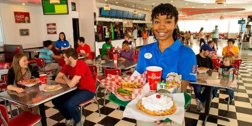 person serving food
